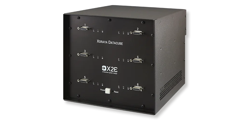 Der XORAYA Datacube-C6 dient als Hub zum Auslesen von bis zu sechs External Storage Units, wie sie von Datenloggern wie dem N4000 (+) und ML-N4000 verwendet werden.